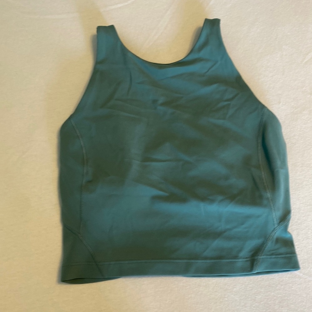Lululemon align high neck tank top color smoked spruce worn once!!